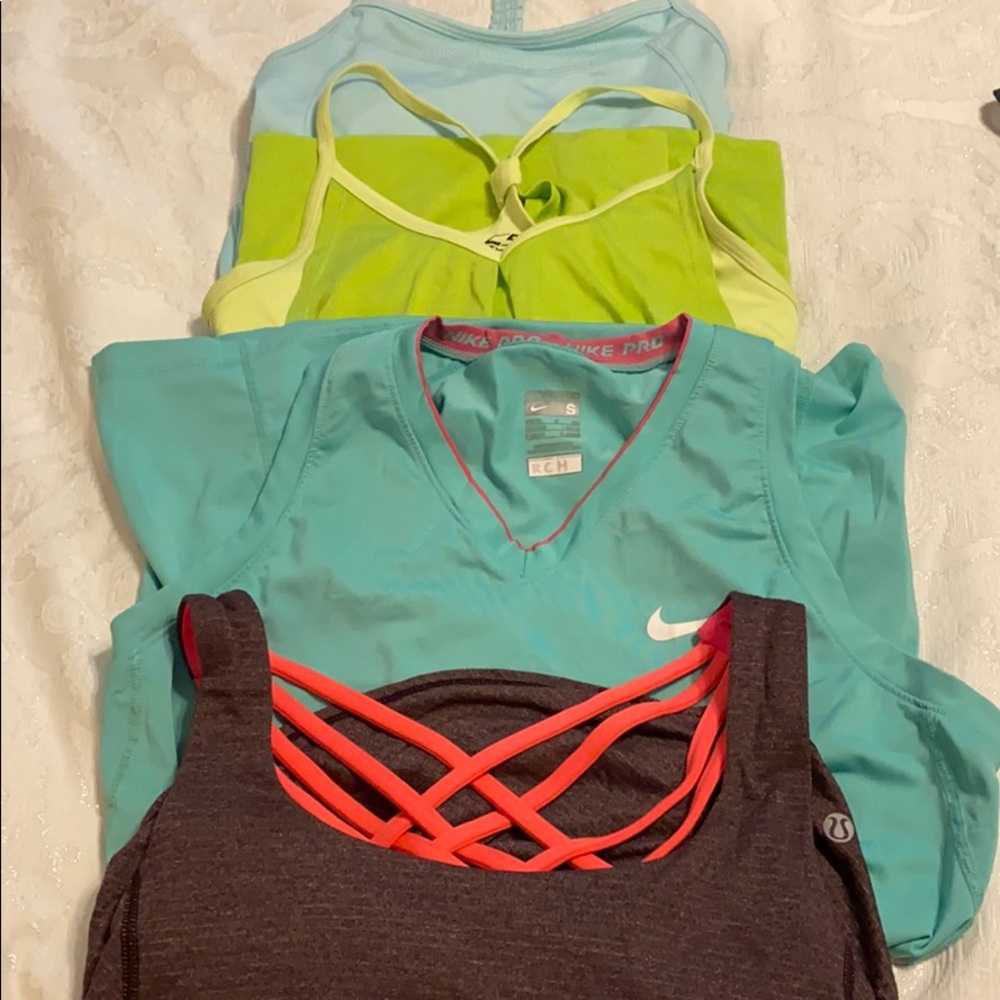 Nike and Lululemon + champion athletic tanks